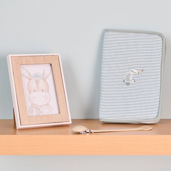 Félix et Léo Protège Carnet de santé Bleu Poussière  de Nattou