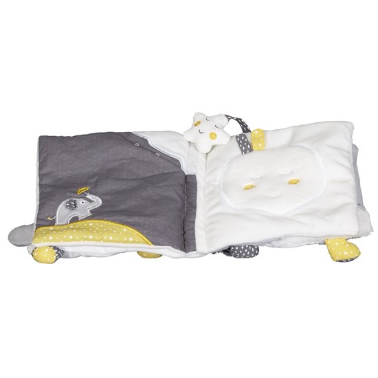 Babyfan livre d'éveil Blanc/Gris  de Sauthon Baby's Sweet Home Babyfan livre d'éveil Blanc/Gris  de Sauthon Baby's Sweet Home