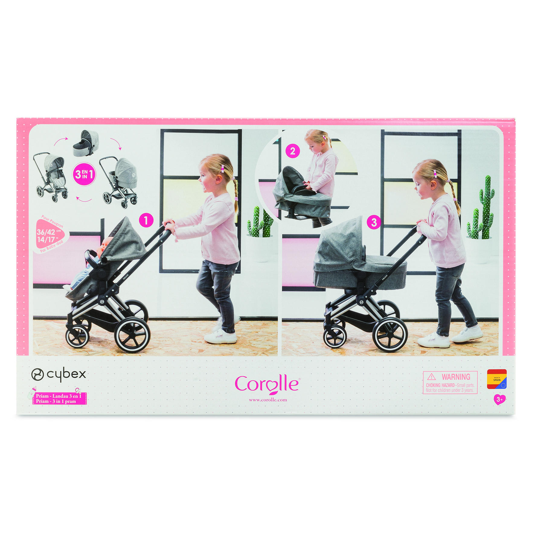 Poussette 3 En 1 Priam Cybex Gris De Corolle Poupees Aubert