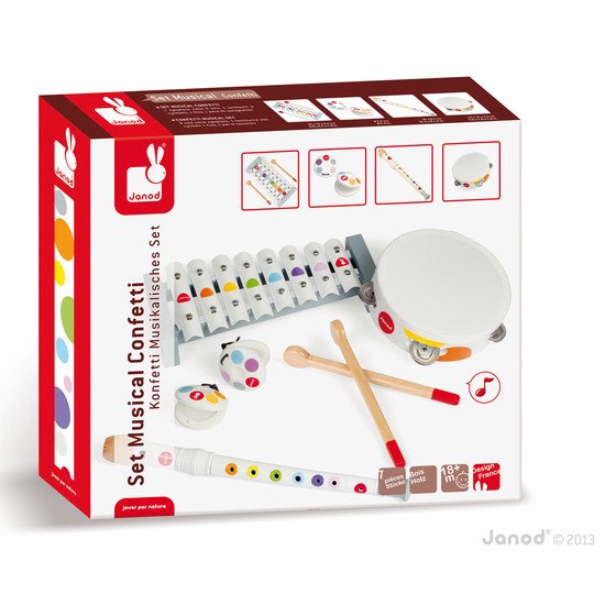 Set musical confetti Janod : King Jouet, Instruments de musique