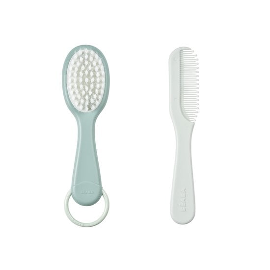 Peigne + brosse Bubble green blue  de Béaba