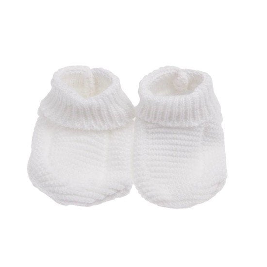 Chaussons bio collection Tricot Blanc de P'tit bisou, Tricot : Aubert