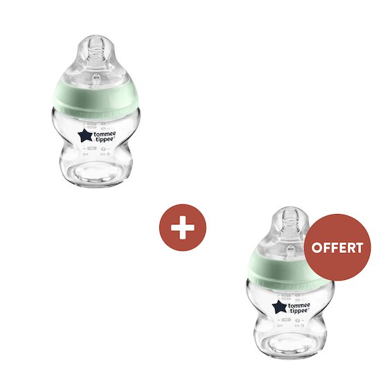 Offre Tomme Tippee : Pour l'achat d'un biberon en verre 150 ml, le second est offert !   de Tommee Tippee