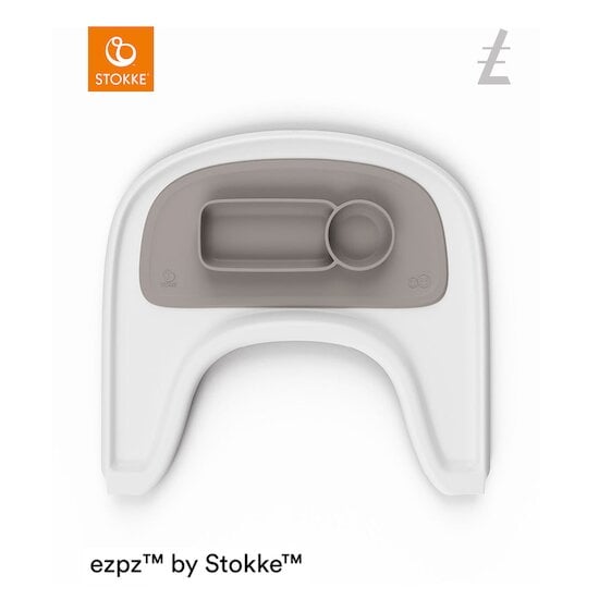 ezpz™ by Stokke™ Set de Table Silicone Tray Soft Grey  de Stokke®