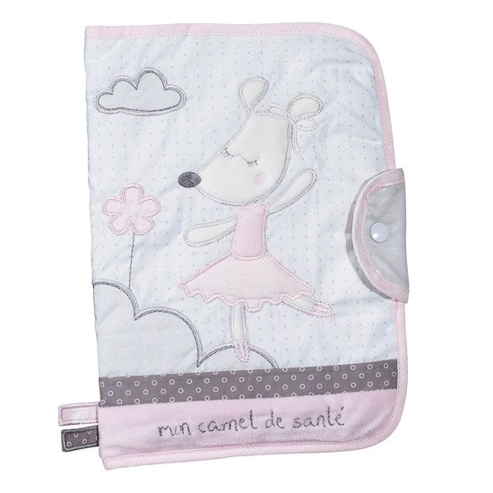 Lilibelle protège carnet de santé Rose  de Sauthon Baby's Sweet Home