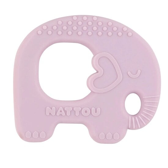 Anneau de Dentition en silicone Elephant Lilas  de Nattou
