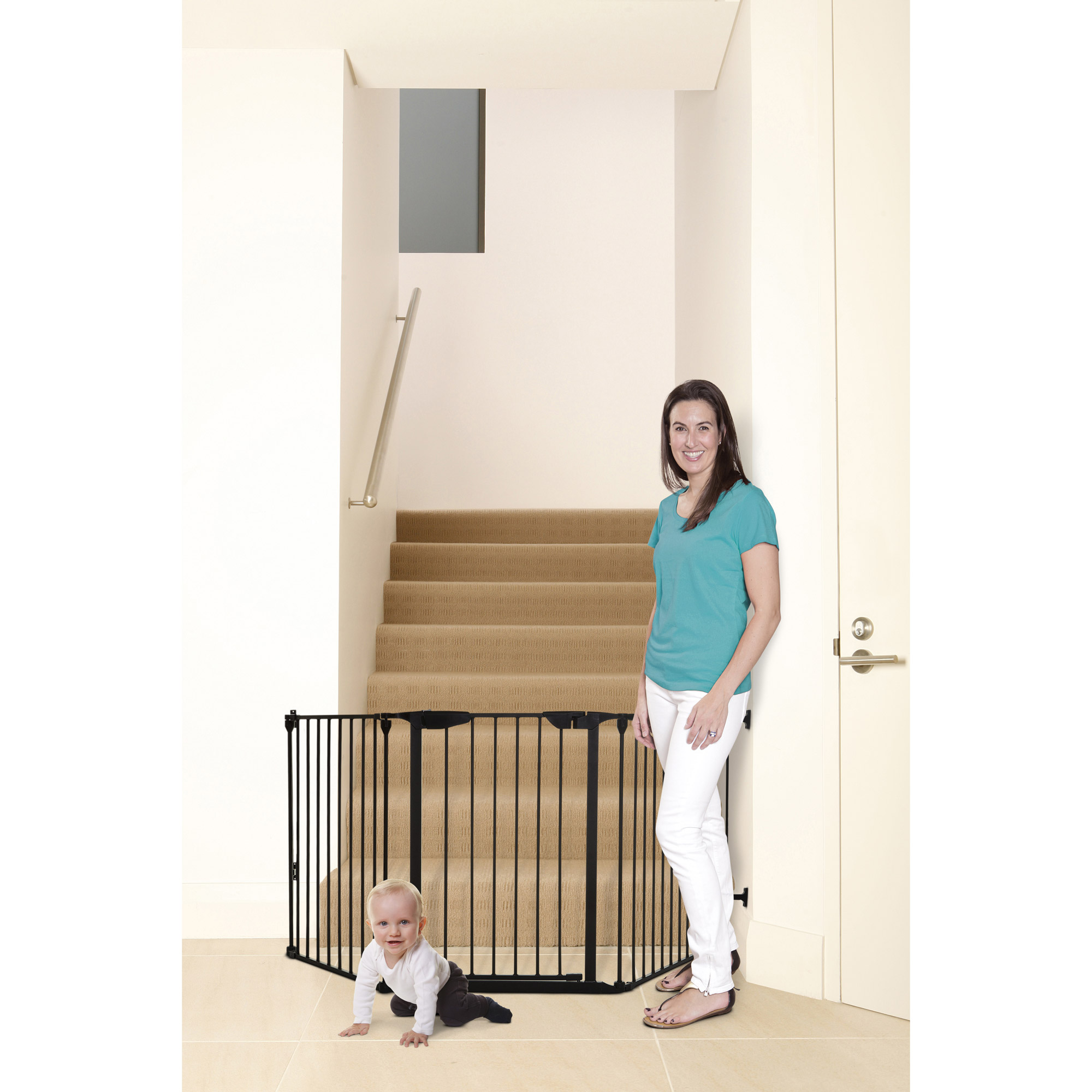 Barrière de sécurité 3 panneaux newport AD Noir de Dreambaby