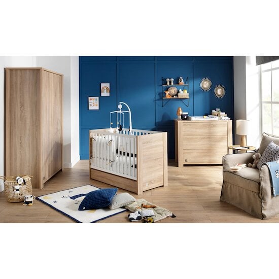 Chambre Antonin : Lit 60x120 + Commode + Armoire   de Sauthon Baby's Sweet Home