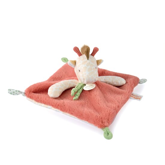 Couleurs Savane Doudou plat Girafe  de Doudou et Compagnie Couleurs Savane Doudou plat Girafe  de Doudou et Compagnie