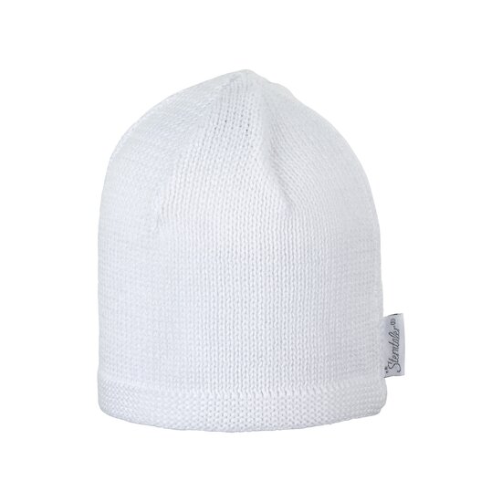 Bonnet tricoté en coton bio Blanc  de Sterntaler