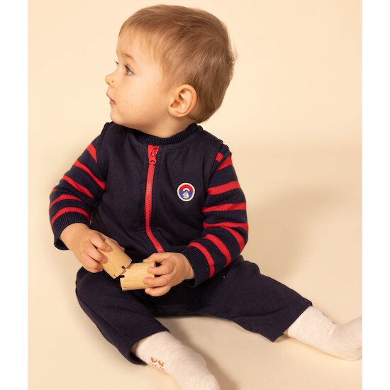 Combinaison sans manche en jersey épais bébé Smocking de Petit Bateau,  Combilongue Garçon : Aubert