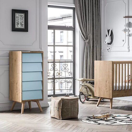 Chiffonnier Vintage Bois/Bleu  de Vox Chiffonnier Vintage Bois/Bleu  de Vox