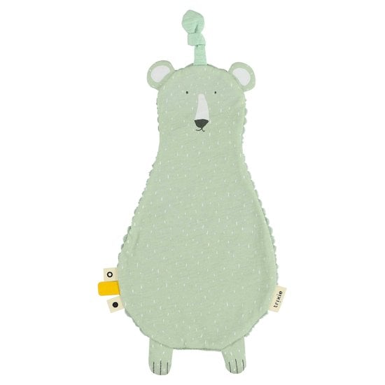 Doudou plat attache-sucette M. Ours polaire  de Trixie