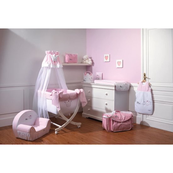 Princesse Corbeille De Toilette Blanc Rose De Nougatine Trousses De Toilette Aubert Baby 00