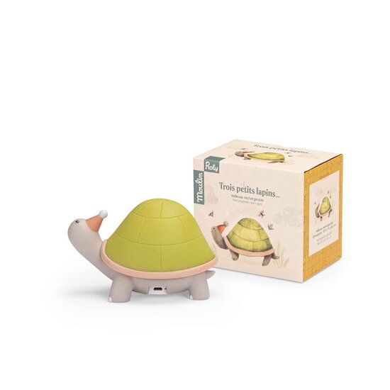 Trois petits lapins Veilleuse tortue (USB) de Moulin Roty, Veilleuses :  Aubert