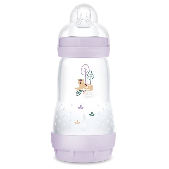 Biberon Easy Start anti-colique Débit 2 Lilas 260 ml de Mam