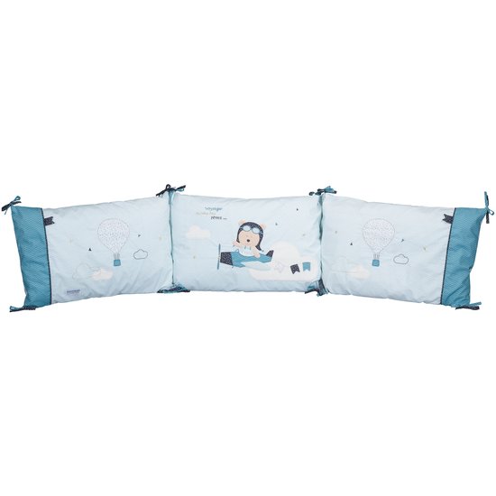 Lazare tour de lit Bleu/Gris  de Sauthon Baby's Sweet Home