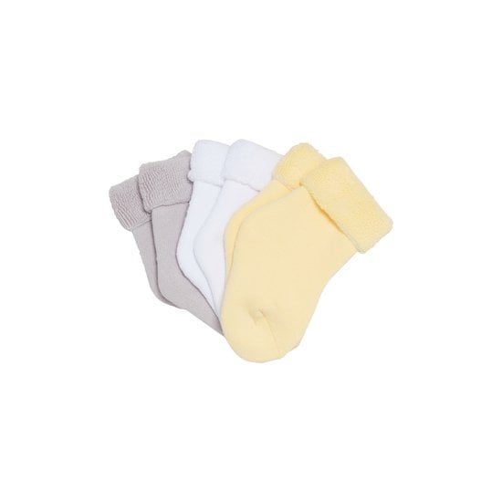 Mes Essentiels Lot 3 Chaussettes Jaune Meringue  de P'tit bisou