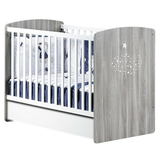 Hugo lit Gris 60 x 120 cm de Sauthon Baby's Sweet Home