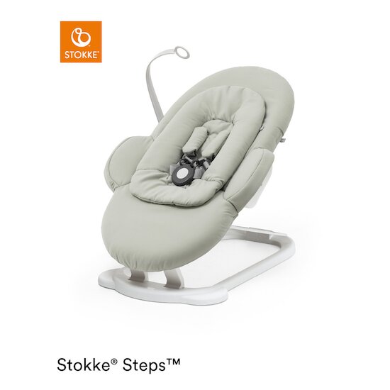 Transat Steps™ Vert sauge / Châssis blanc  de Stokke®