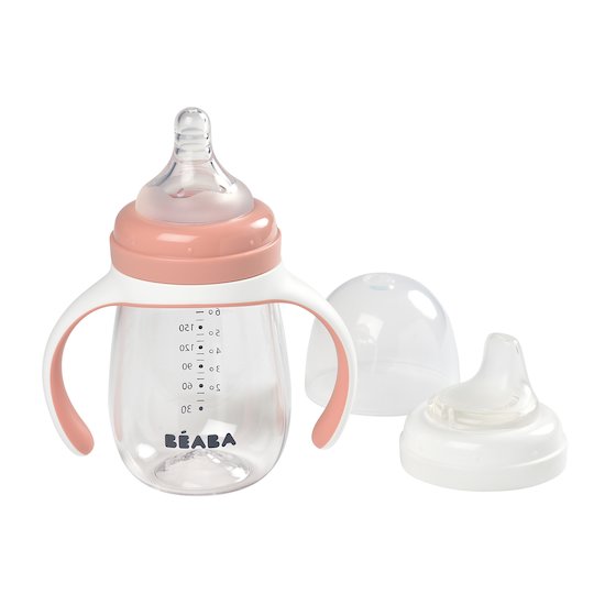 Tasse d'apprentissage 2 en 1 Rose 210 ml de Béaba