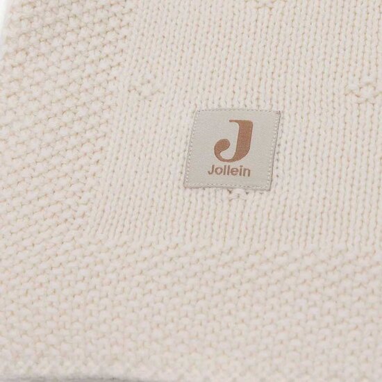 Couverture Berceau Cosy Knit Ivory 75 x 100 cm de Jollein