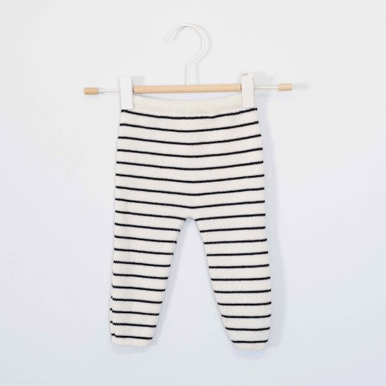 Pantalon Petits Marins Ecru/marine 1 mois de La Manufacture de Layette