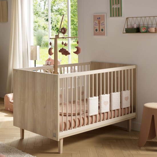 Paloma Lit bébé évolutif Bois chêne sépia  de Sauthon Baby's Sweet Home Paloma Lit bébé évolutif Bois chêne sépia  de Sauthon Baby's Sweet Home
