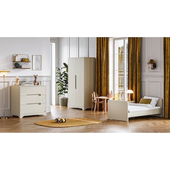 Chambre Ova : Lit 70 x 140 cm + Armoire + Commode   de Vox