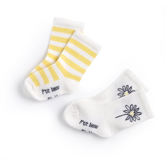 Marin Poétique Lot de 2 paires de chaussettes Milk  de P'tit bisou