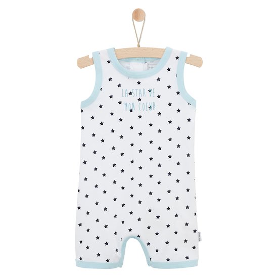 Summer Bodies Body combicourt Stars Blanc/Bleu  de P'tit bisou