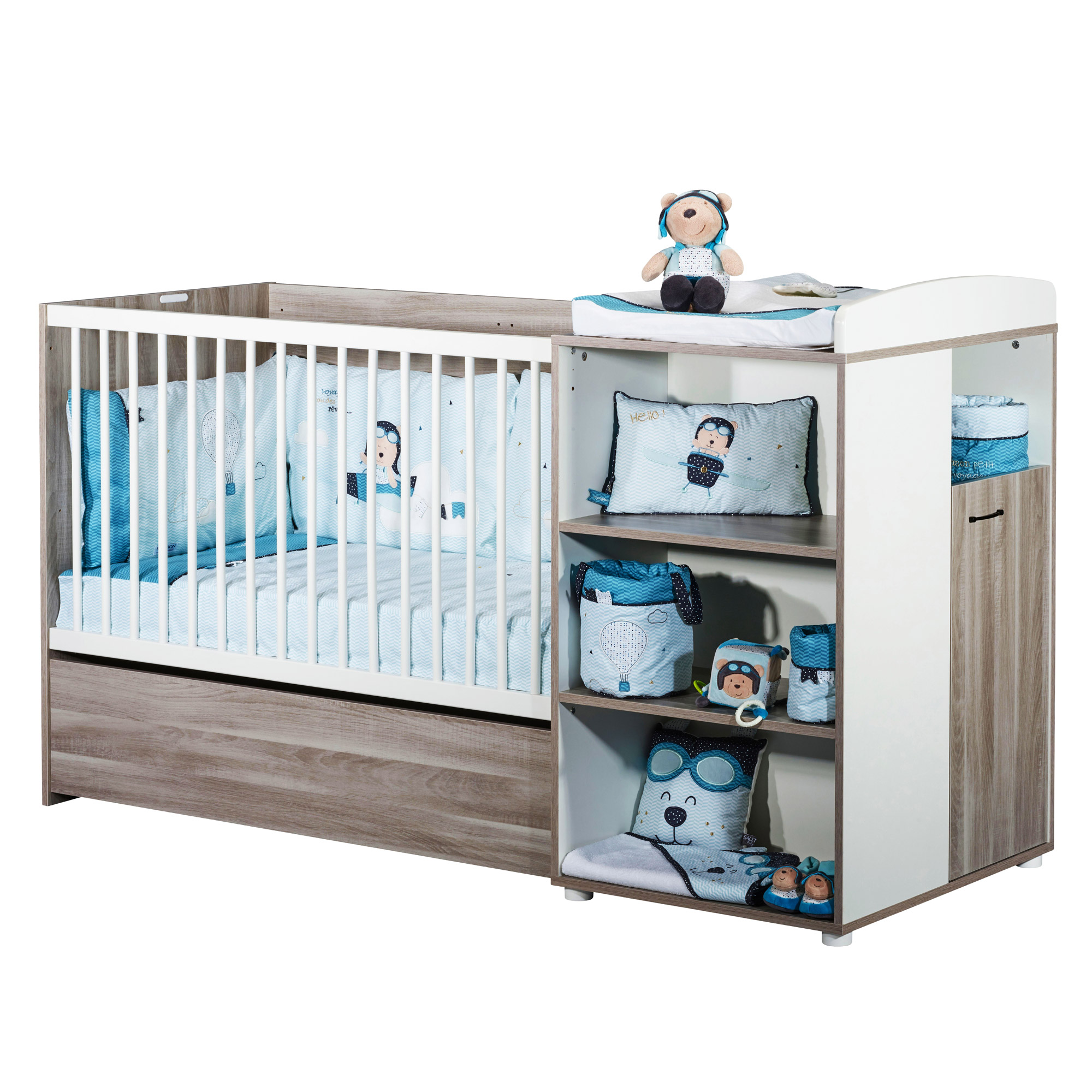 Vintage Lit Combine Evolutif 60x1 Silex De Sauthon Baby S Sweet Home Ensembles Evolutifs Aubert