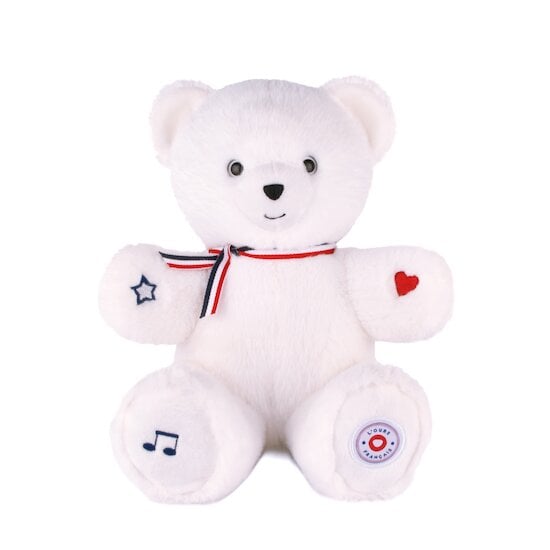Peluche Musicale Ours TAM TAM Blanc  de L'ours français
