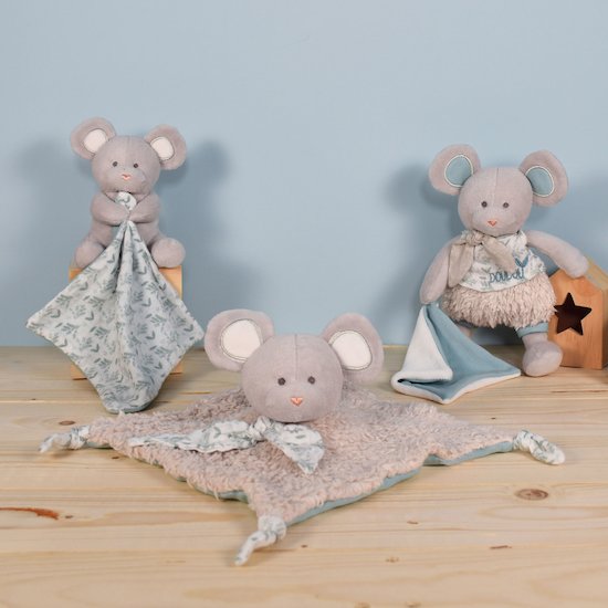 Doudou Botanic Doudou plat en coton BIO Souris 25 cm de Doudou et Compagnie Doudou Botanic Doudou plat en coton BIO Souris 25 cm de Doudou et Compagnie