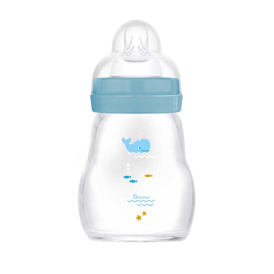 Biberon Verre Feel Good Aléatoire Rose / Bleu 170 ml de Mam