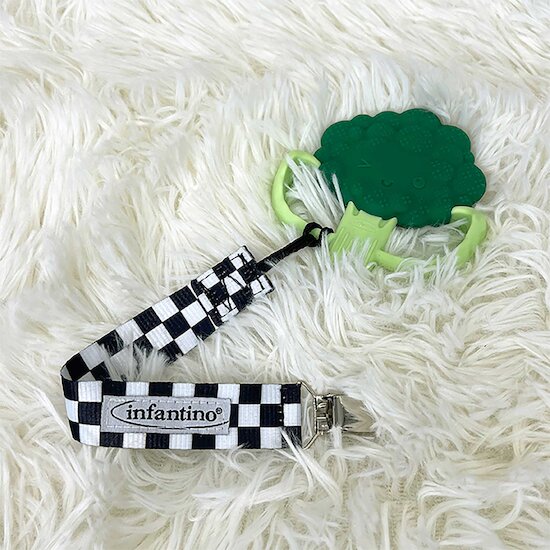 Lot 2 Attaches-sucettes Pacigrip Noir & Blanc  de Infantino