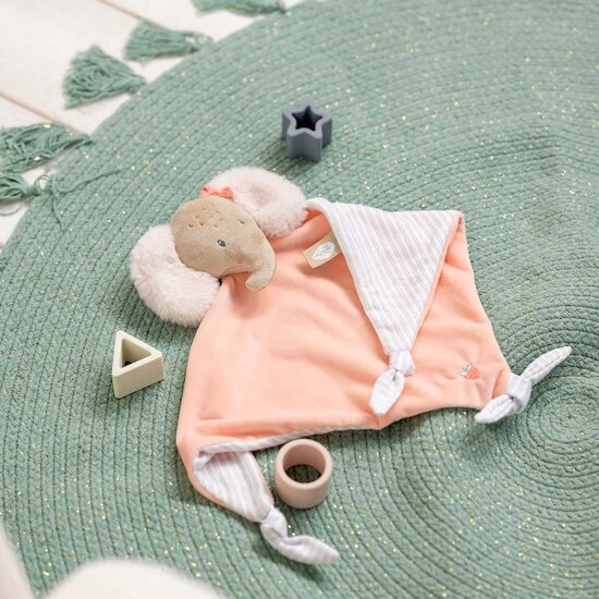 Flo, Ernest & Oli Maxi Doudou Éléphant Oli Rose  de Nattou