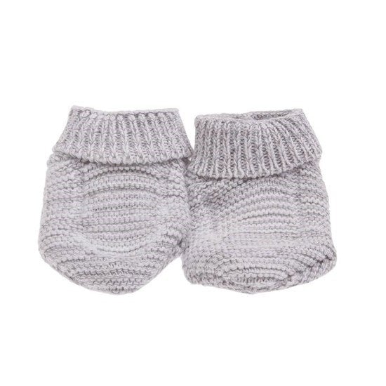 Chaussons bio collection Tricot Gris Naissance-1 mois de P'tit bisou