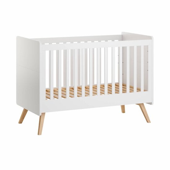Vintage Vox Lit bébé Blanc / Chêne 70 x 140 cm de Vox