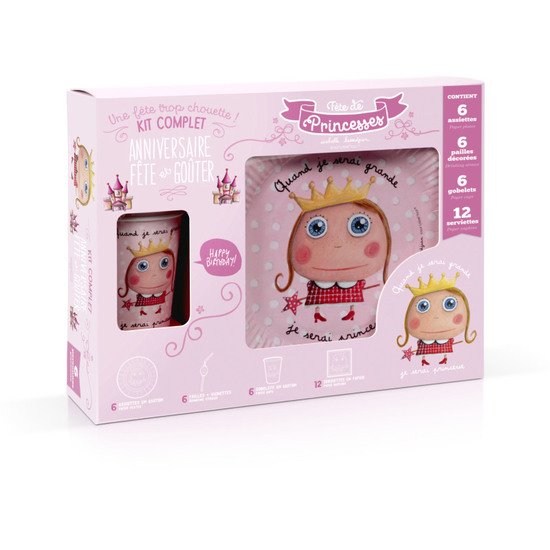 Coffret anniversaire carton Princesse  de Label Tour