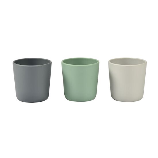 Lot de 3 verres silicone Velvet grey/Sage green  de Béaba