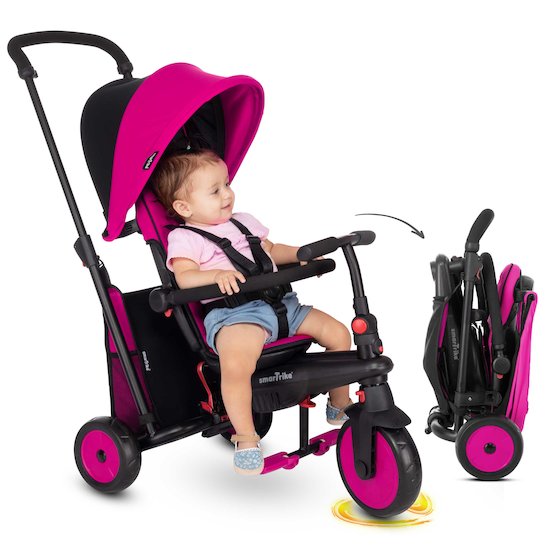 Tricycle 6-en-1 STR3  rose  de smartTrike