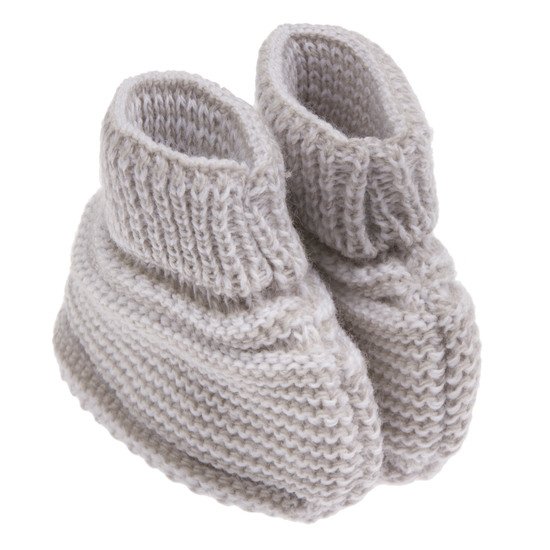 Chaussons tricot Gris 0 mois de P'tit bisou