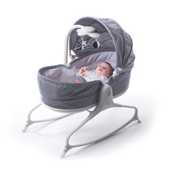 Transat Rocker Napper Cozy Evolution Gris Chine De Tiny Love Transats Aubert