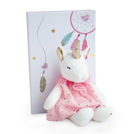 Attrape-rêve licorne pantin Rose  de Doudou et Compagnie