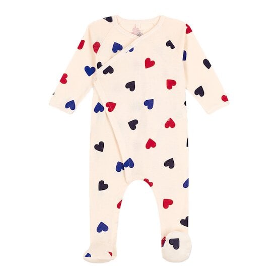 Pyjama cœur bébé en coton Avalanche/multico  de Petit Bateau
