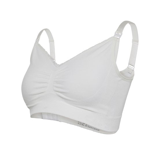 Soutien-gorge sans couture bio Blanc  de Carriwell