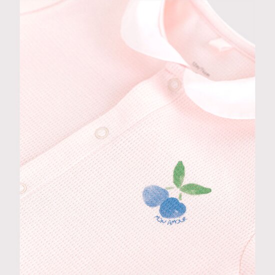 Combicourte bébé en coton et son col claudine   de Petit Bateau Combicourte bébé en coton et son col claudine   de Petit Bateau