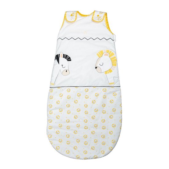 Pluche et Pompon sac nid ouatiné Blanc/Jaune 6-24 mois de Sauthon Baby's Sweet Home