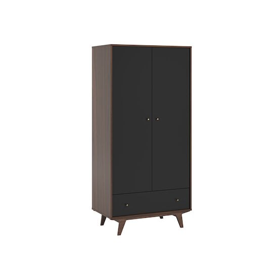 Mid Armoire 2 portes Noir/Noix  de Vox